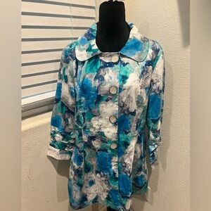 Multiples Cotton Blend Button Front‎ Jacket